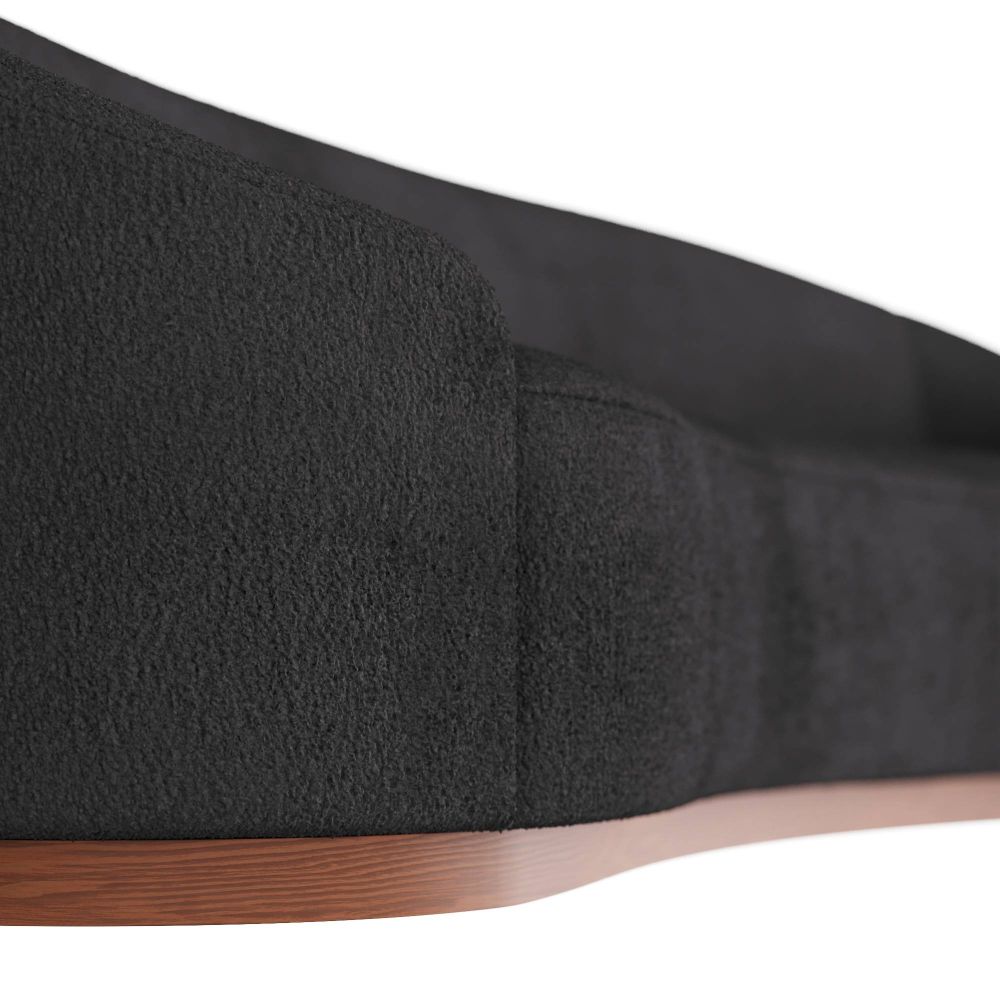 Emilee 108" Sofa Charcoal Sherpa White Oyster