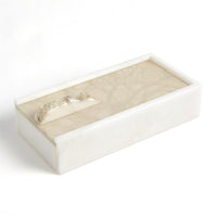 Rafaele Italian Alabaster Box with Finial Rock (2 Sizes Available)