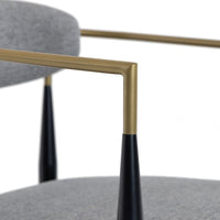 Nicole Medium Grey/Gold & Black Dining Chair
