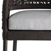 Juri Outdoor Charcoal Brown Bar Stool