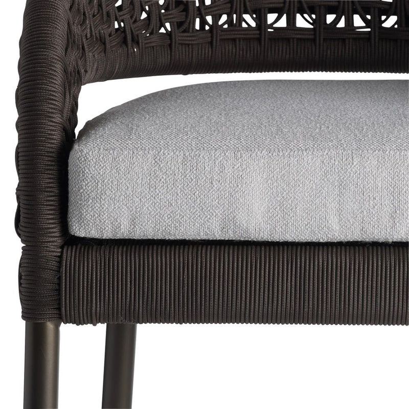 Juri Outdoor Charcoal Brown Bar Stool