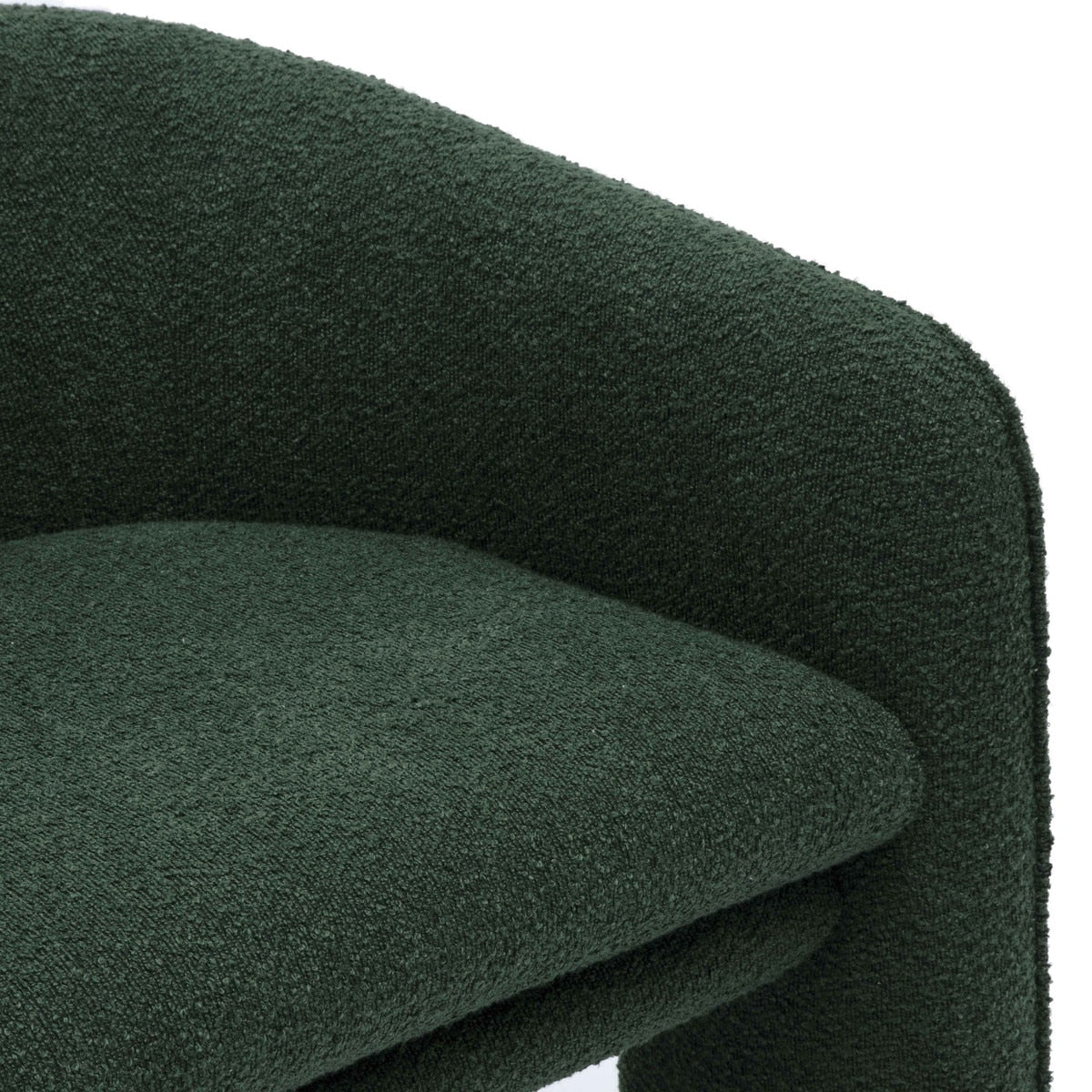 Gattara Forest Green Boucle Accent Chair