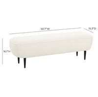 Dacoma 50.7" Cream Performance Boucle Bench