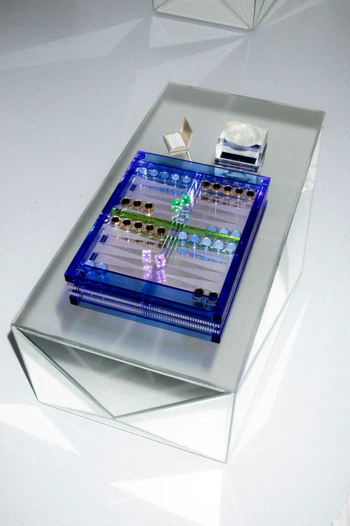 Amira European Artist Collection Crystal Backgammon