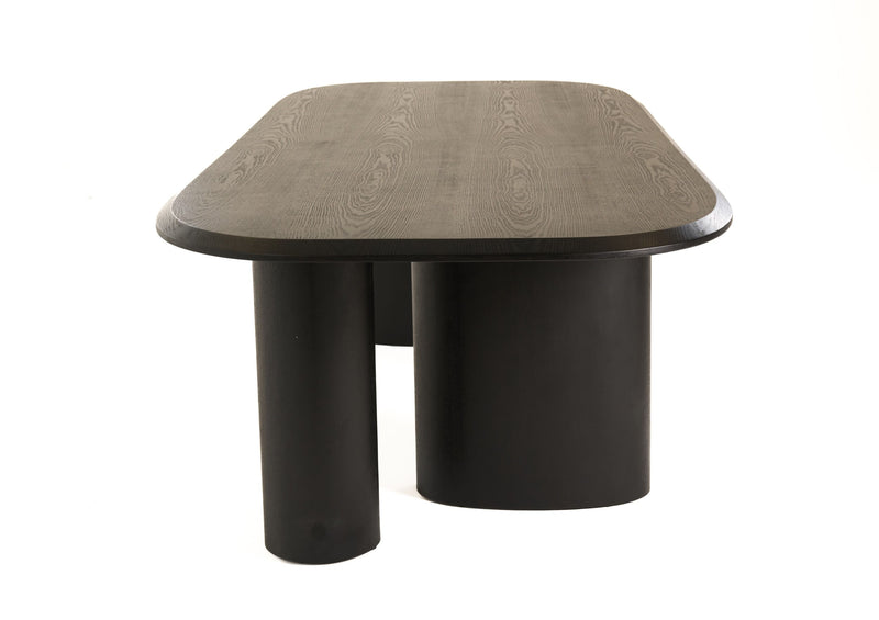 Goldie Modern 118" Black Ash Dining Table