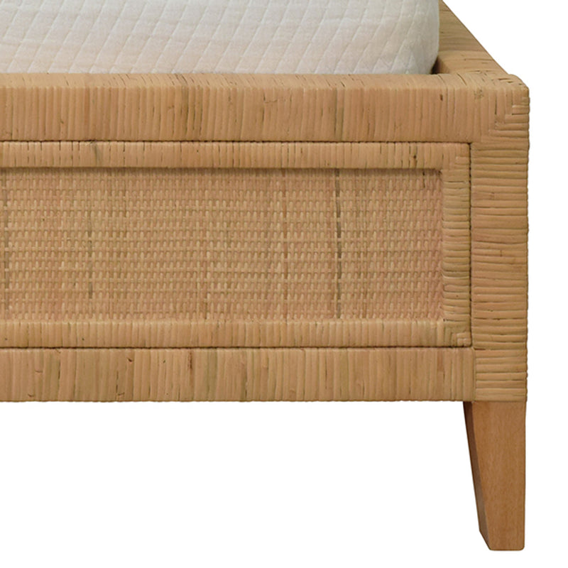 Ottilie Winged Wrapped Rattan Bed