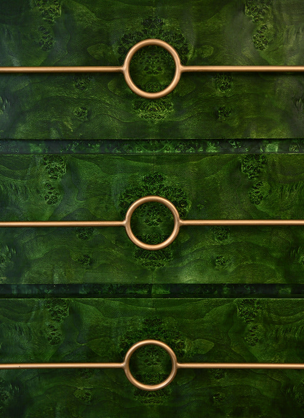Blair 42" Emerald Burl Wood Chest/Cabinet