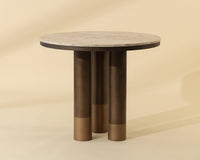 Andina Greige Marble & Two-Tone Bronze Gold Bistro Table