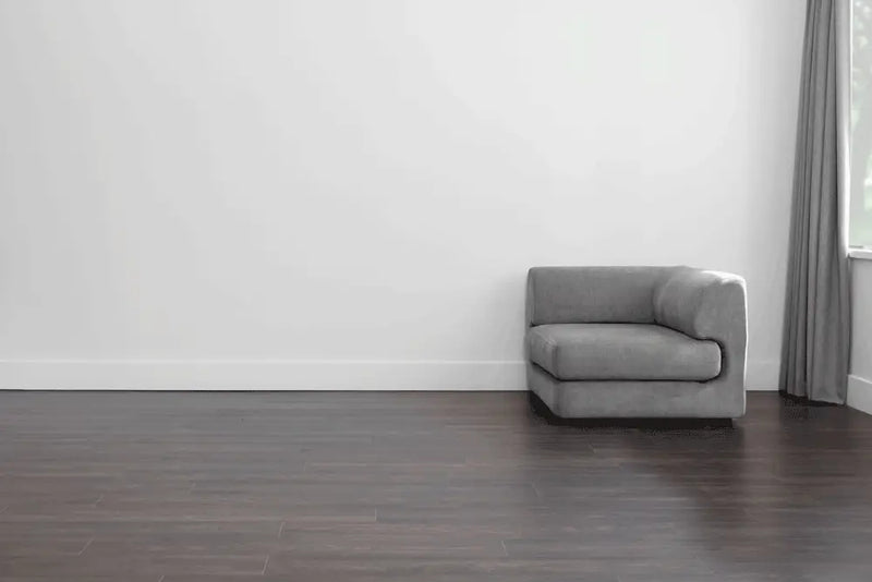 Harmony 6 Piece Dark Grey Modular Sofa With Side Shelves & Ottoman