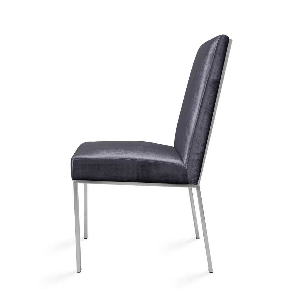 Bayfield Charcoal Grey Velvet Dining Chair