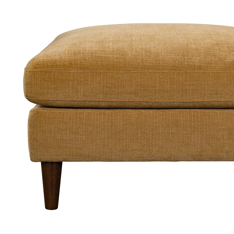 Aeliana Mustard Velvet Ottoman