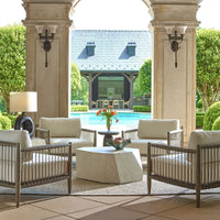 Clara White & Grey Outdoor Lounge Chair