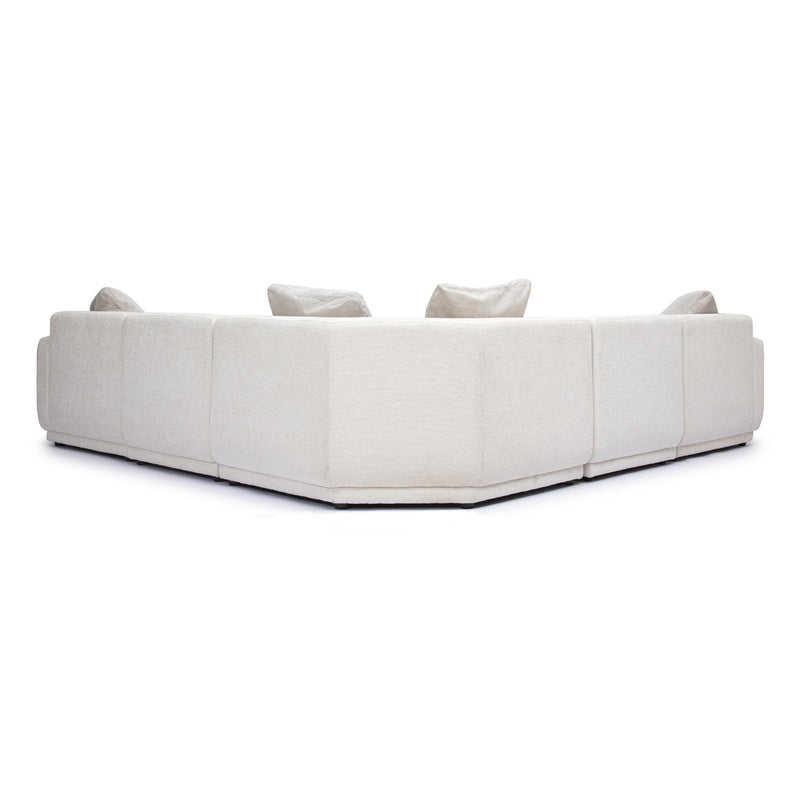 Arabella 105.5" Cream Chenille Modular L-Sectional