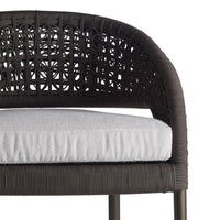 Juri Outdoor Charcoal Brown Barrel Counter Stool