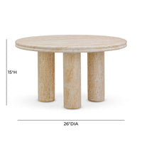 Amora Faux Travertine Nesting Coffeee Table Set (Indoor or Outdoor)