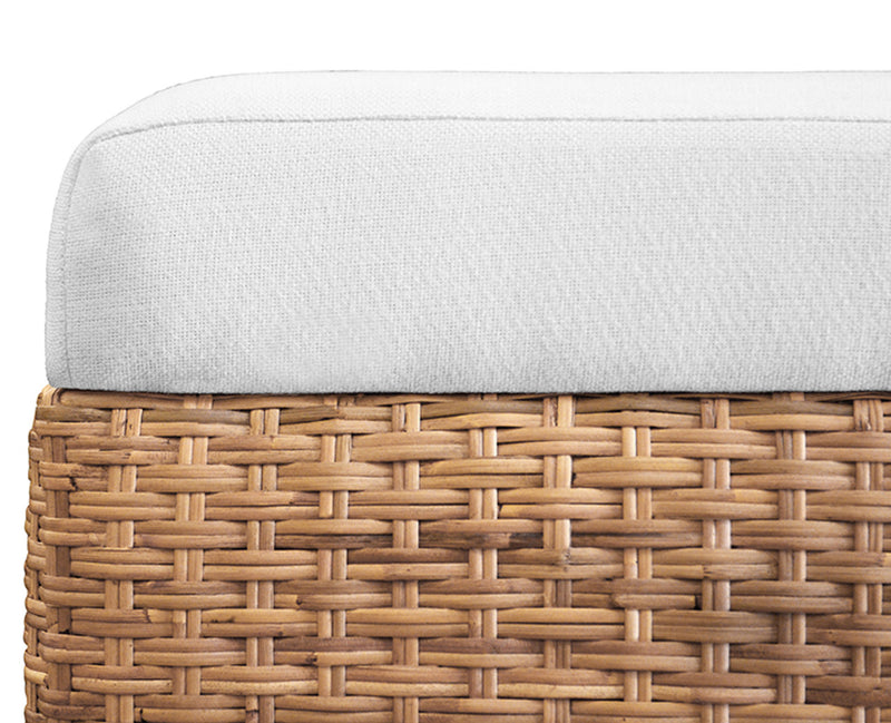 Brea Ivory Performance Linen Woven Bench