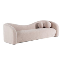 Charles 91" Contemporary Beige Fabric 3 Seat Sofa