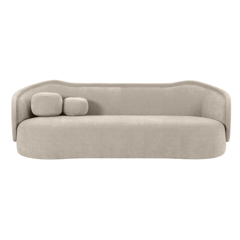 Libby Taupe Velvet Sofa - Luxury Living Collection