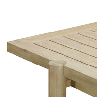 Spirah Light Teak Outdoor Rectangular Dining Table