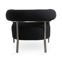 Garner Black Boucle & Grey Metal Accent Chair