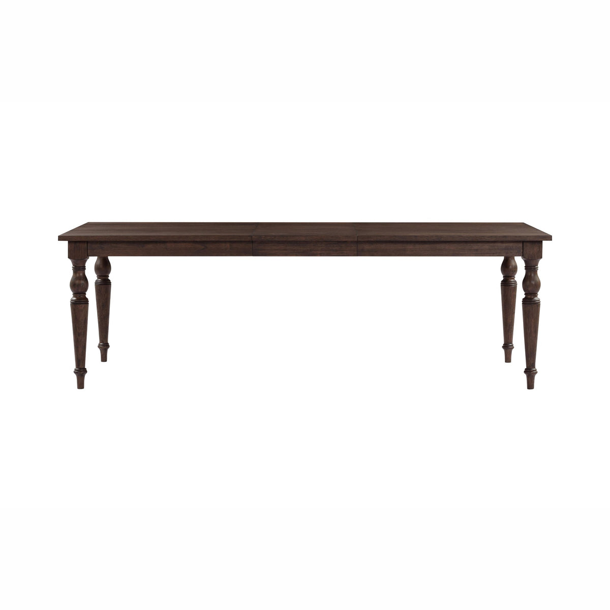 Lunaris 74"-114" Dark Brown Extendable Rectangular Dining Table