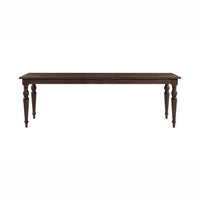 Lunaris 74"-114" Dark Brown Extendable Rectangular Dining Table