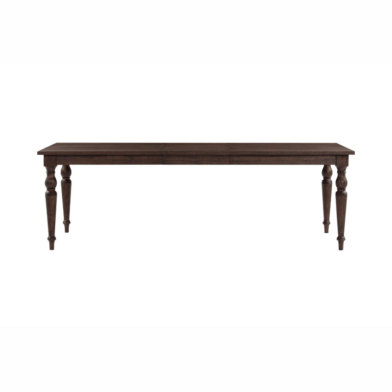 Lunaris 74"-114" Dark Brown Extendable Rectangular Dining Table