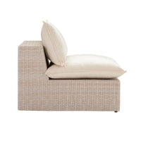 Cali Weather-Resistant Natural Wicker Outdoor Armless Chair