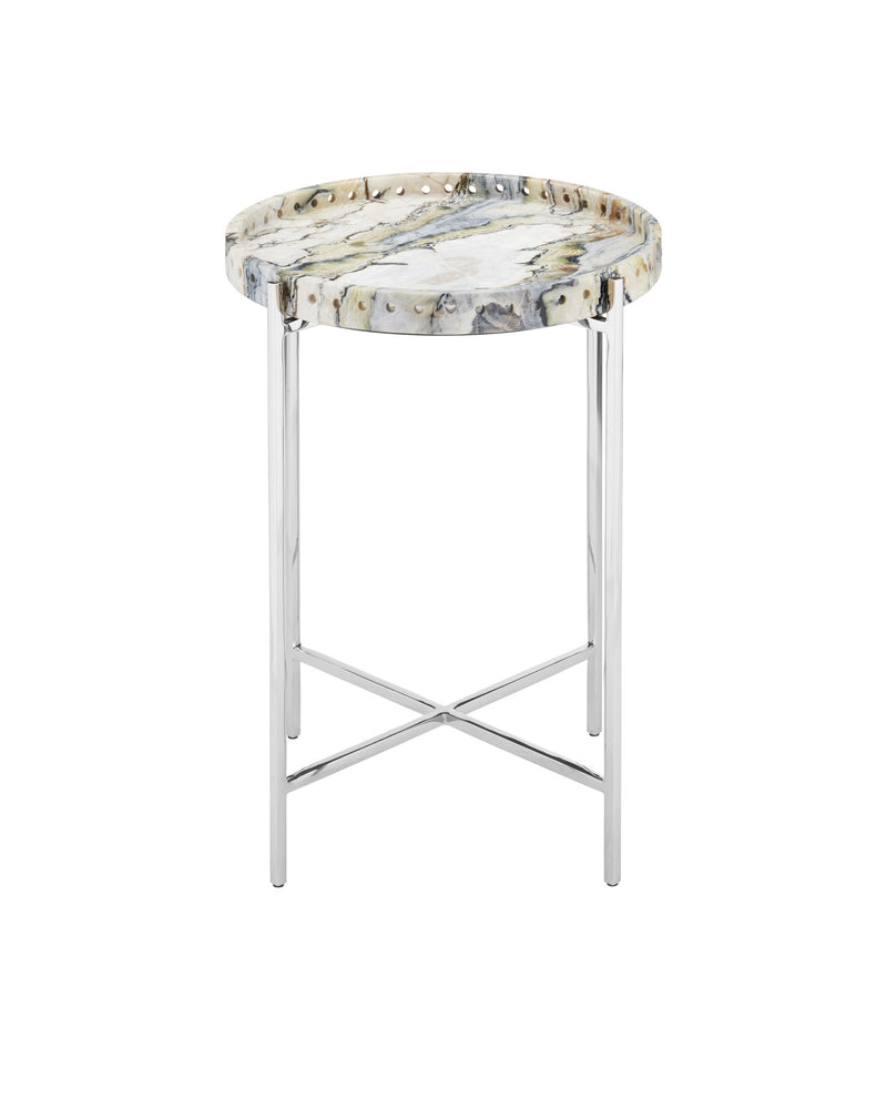 Livia Jade Marble Accent Table