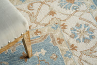 Nell Ivory/Light Blue Luxury Area Rug