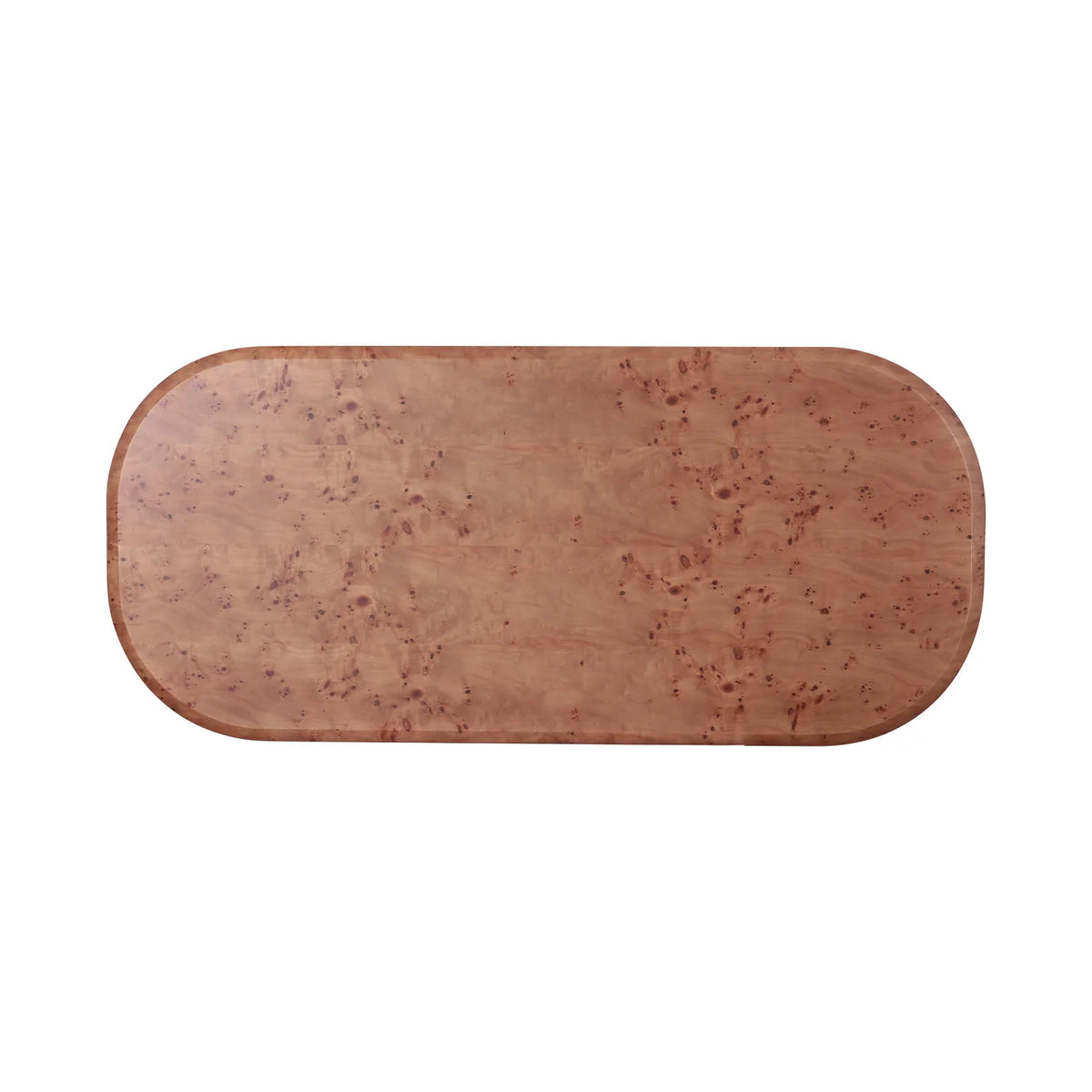 Gladyss 87" Honey Burl Oval Dining Table