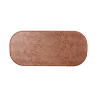 Gladyss 87" Honey Burl Oval Dining Table