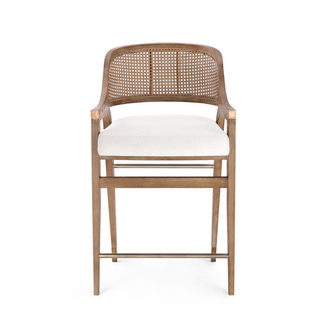 Eden Driftwood & Linen Counter Stool