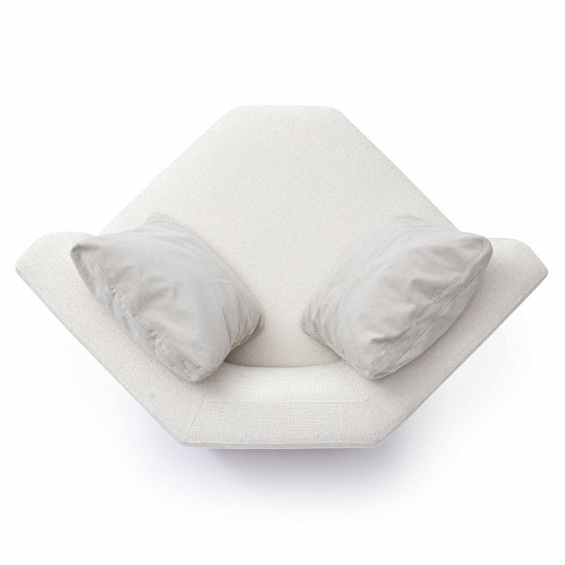 Arabella Cream Chenille Modular Wedge Corner Chair