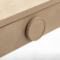 Jenny 48 Natural Ash 2-Drawer Vanity Desk with Mirror