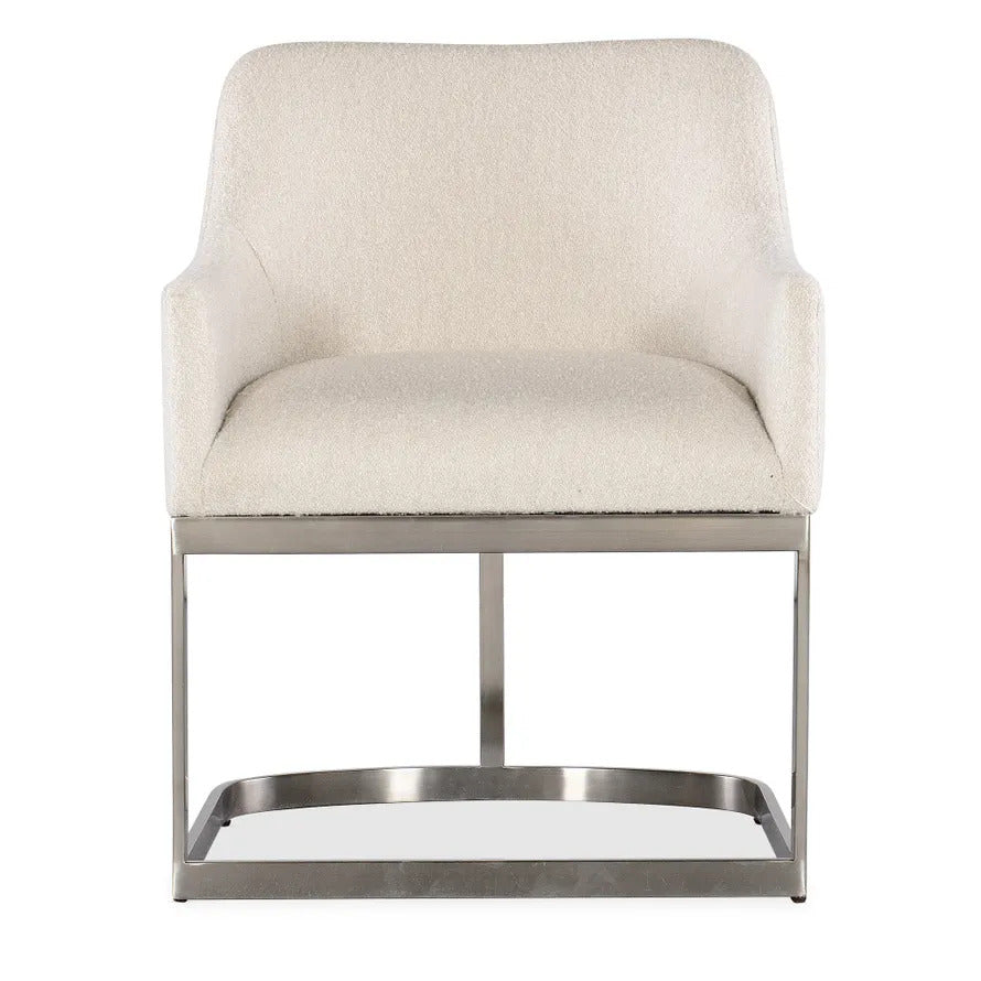 Reyeh Boucle Arm Chair With Metal Base