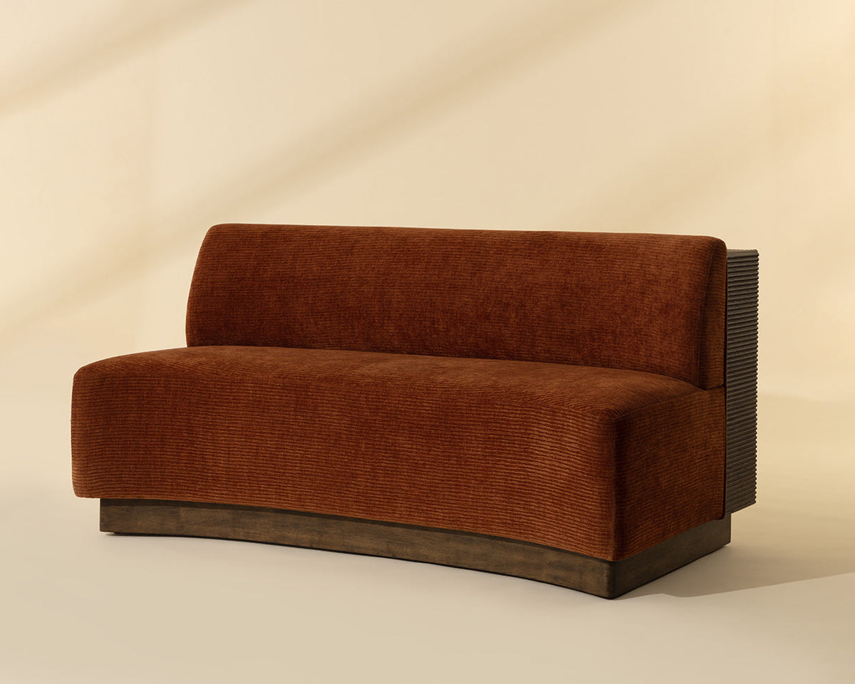 Cinder 66.75" Opera Spice Upholstered Dining Banquette