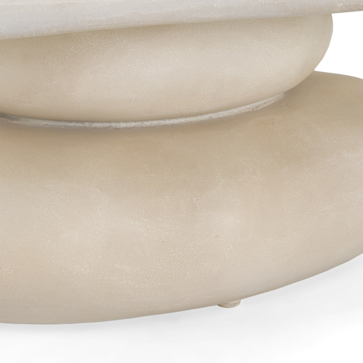 Daisey 53" Modern Beige Oval Pedestal Coffee Table