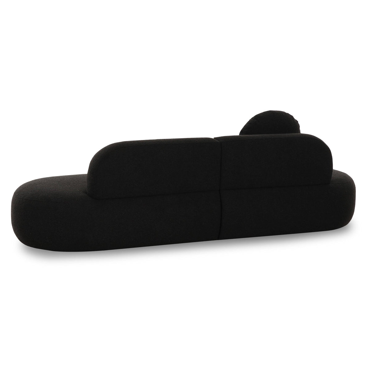 Sofie 94.4" Black Performance Boucle Sectional Sofa