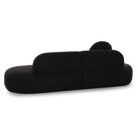 Sofie 94.4" Black Performance Boucle Sectional Sofa