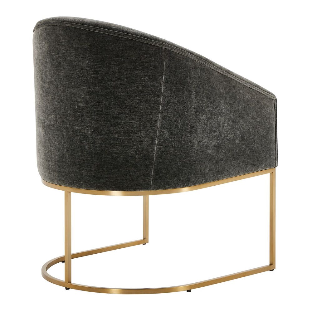 Bianca Grey Velvet  & Gold Dining Arm Chair