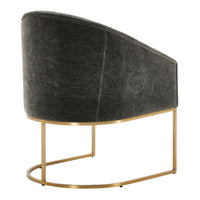 Bianca Grey Velvet  & Gold Dining Arm Chair