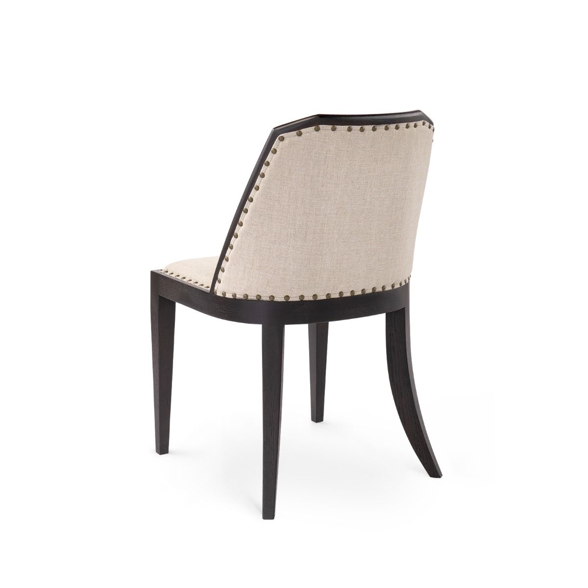 Marlee Espresso & Oatmeal Linen Side Chair