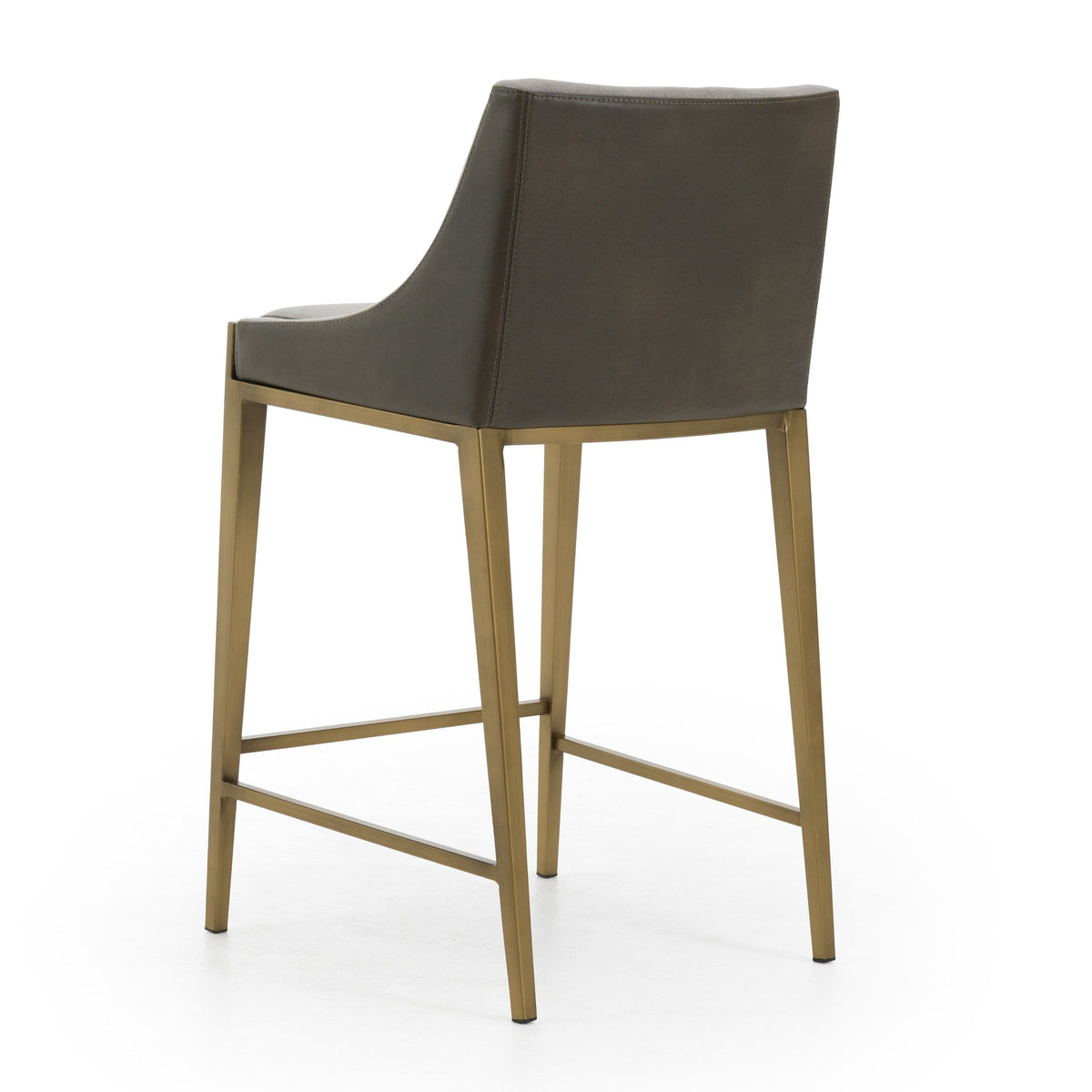 Aarya Grey & Brass Counter Stool