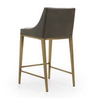 Aarya Grey & Brass Counter Stool