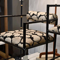 Barbana Regal Embroidery & Iron Counter Stool (Set of 2)