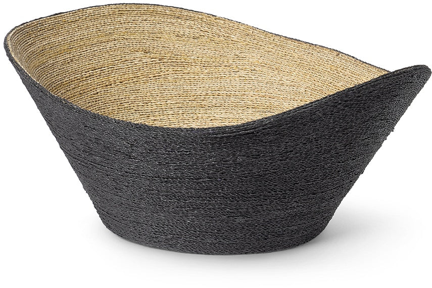 Mckinley Wide Black & Natural Seagrass Bowl (3 Sizes Available)