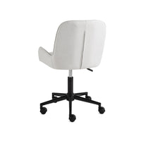 Tulle Light Grey Linen Office Chair