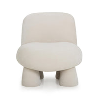 Aishen Cream Upcycled Chenille Accent Chair