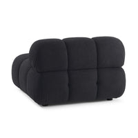 Vogue Black Vegan Shearling Modular Armless Chair